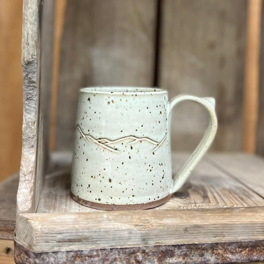 Appalachian Collection Mountain Range Mug {Speckled White}