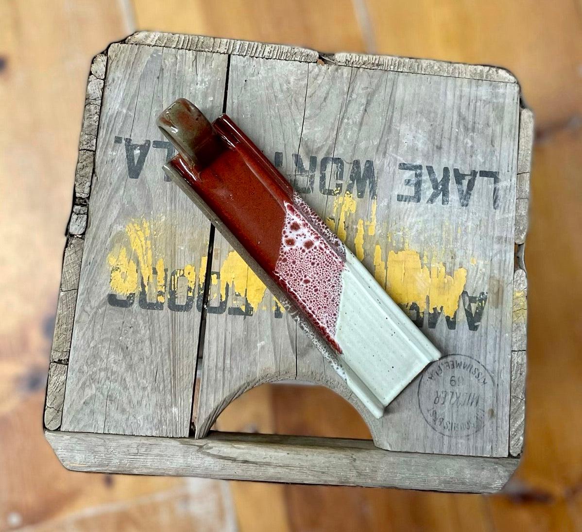 Butter Tray {Red and White}