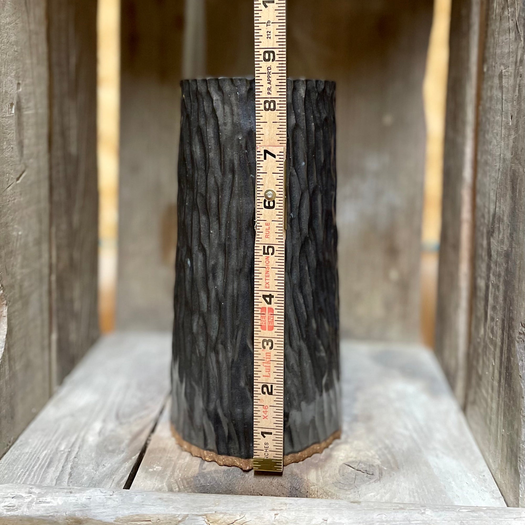 Appalachian Collection Large Cylinder Vase {Black Bear Bark}