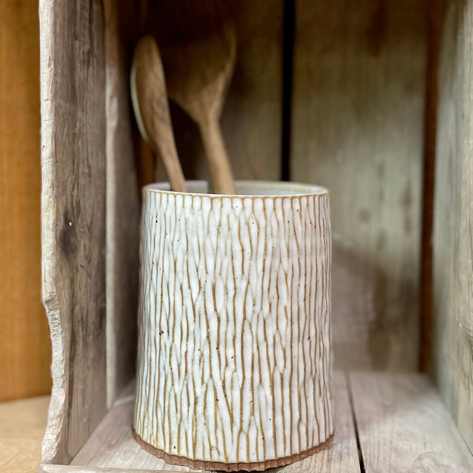 Appalachian Collection Utensil Jar {Bark, Stony}